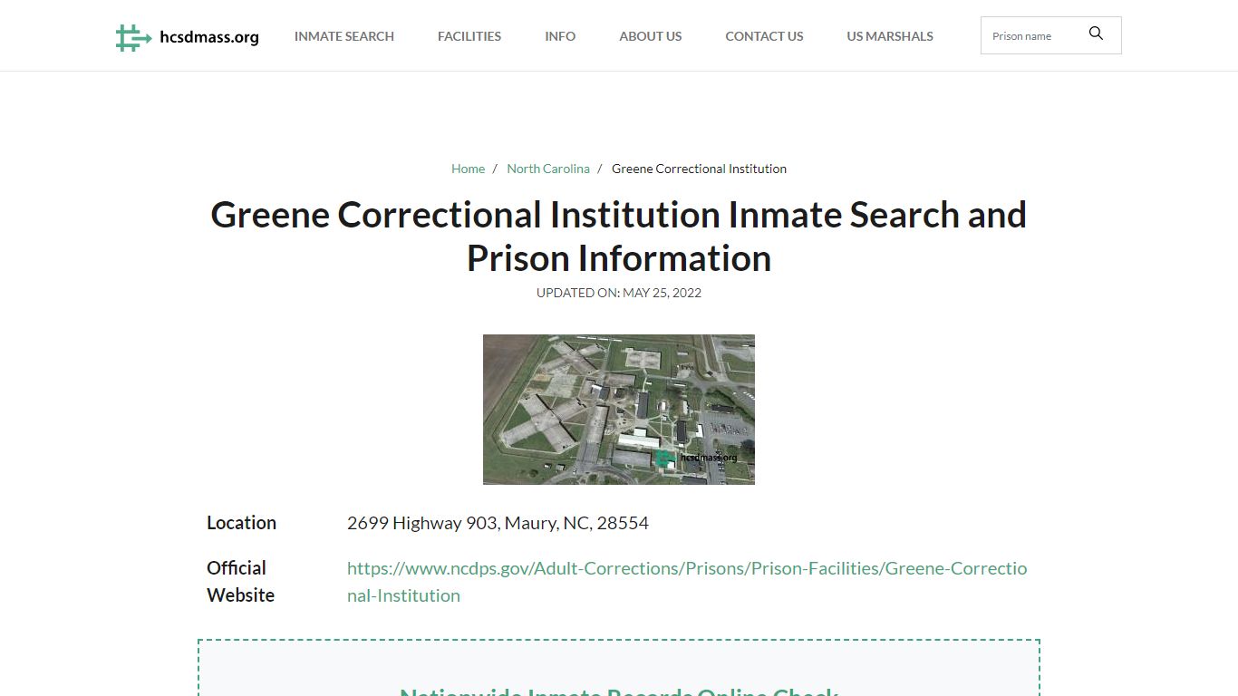 Greene Correctional Institution Inmate Search, Visitation ...